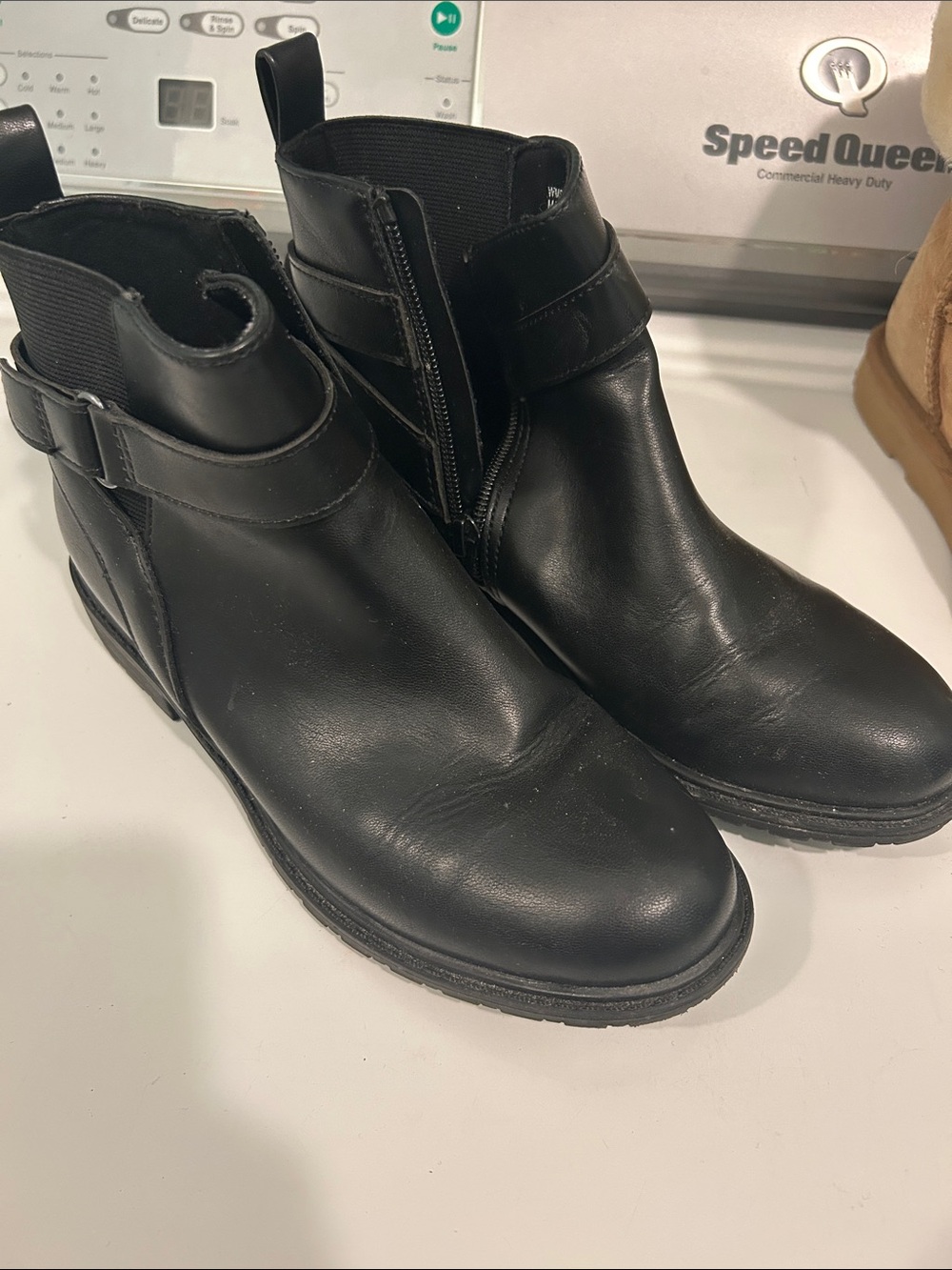 Sonoma Black Kids Ankle Boots with Side Zip & Strap